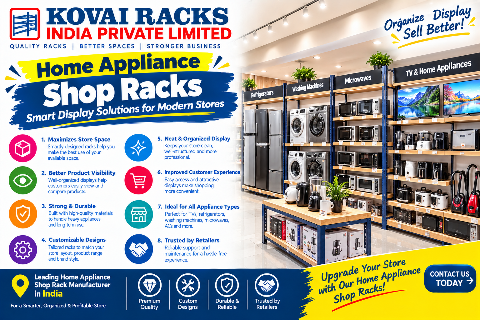 Best Home Appliance Shop Racks in Tiruchirappalli for Modern Retail Stores